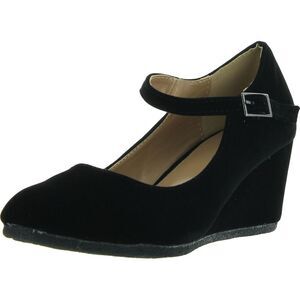 Forever Patricia-05 Black Suede Womens pumps-shoes 6 NEW